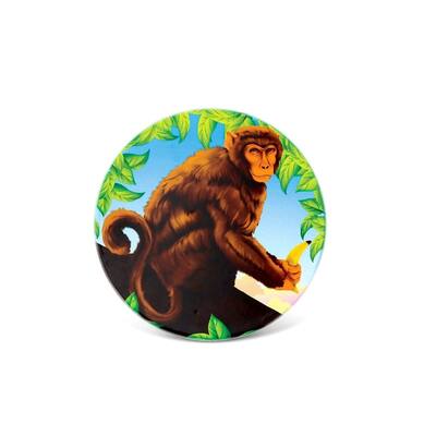 CoTa Global - Brown and Blue Monkey Ceramic Coaster - Kitchen & Dining - 4 Inches