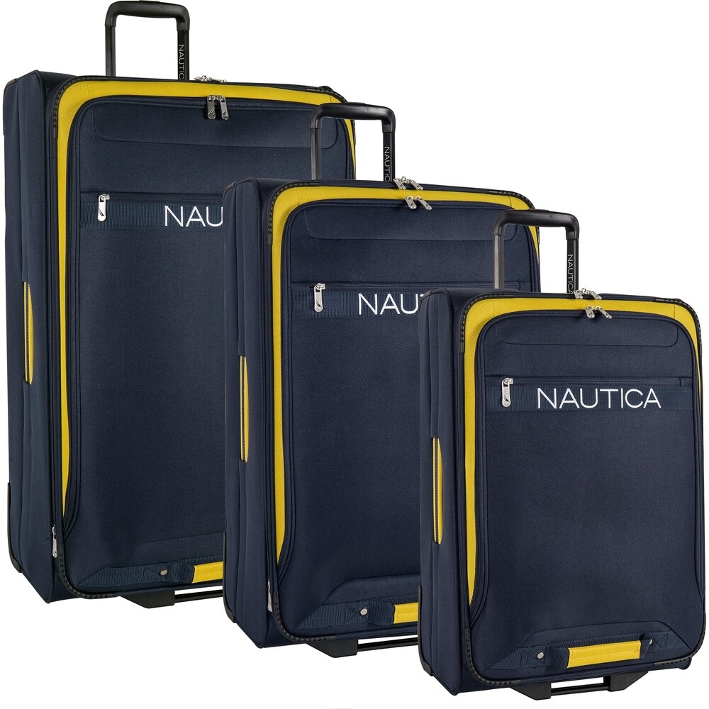 nautica suitcase blue and yellow