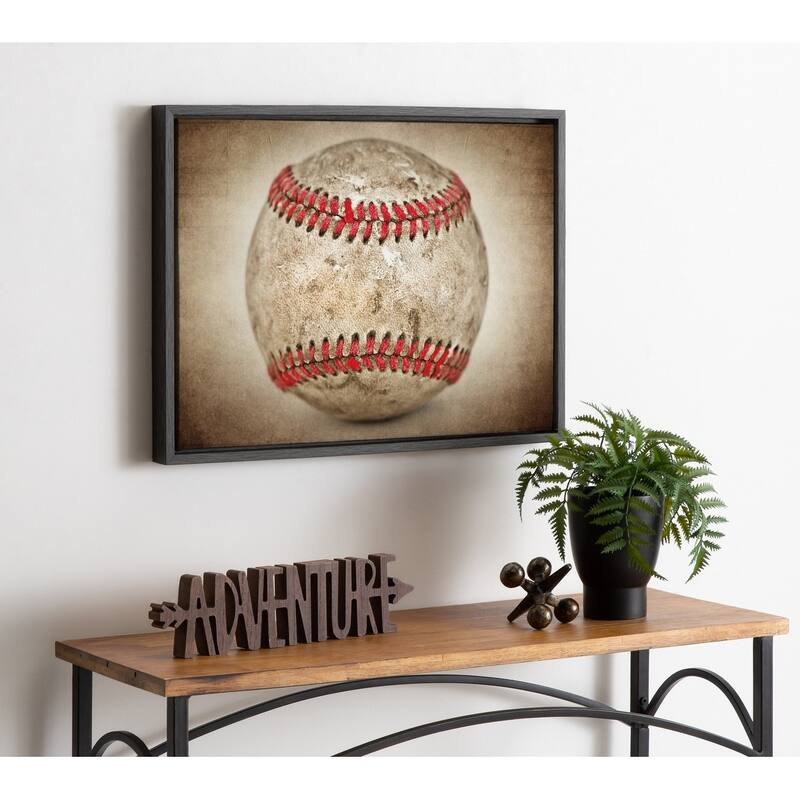 DesignOvation Sylvie Vintage Hardball Framed Canvas by Shawn St. Peter