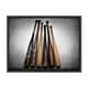 preview thumbnail 1 of 4, DesignOvation Sylvie Baseball Bats Framed Canvas by Shawn St. Peter 18x24 - Plastic - Grey