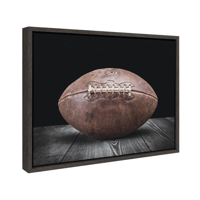 DesignOvation Sylvie Vintage Football Framed Canvas By Shawn St. Peter