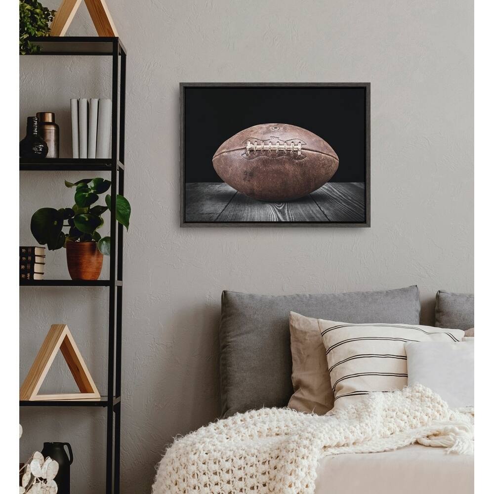 DesignOvation Sylvie Vintage Football Framed Canvas By Shawn St. Peter