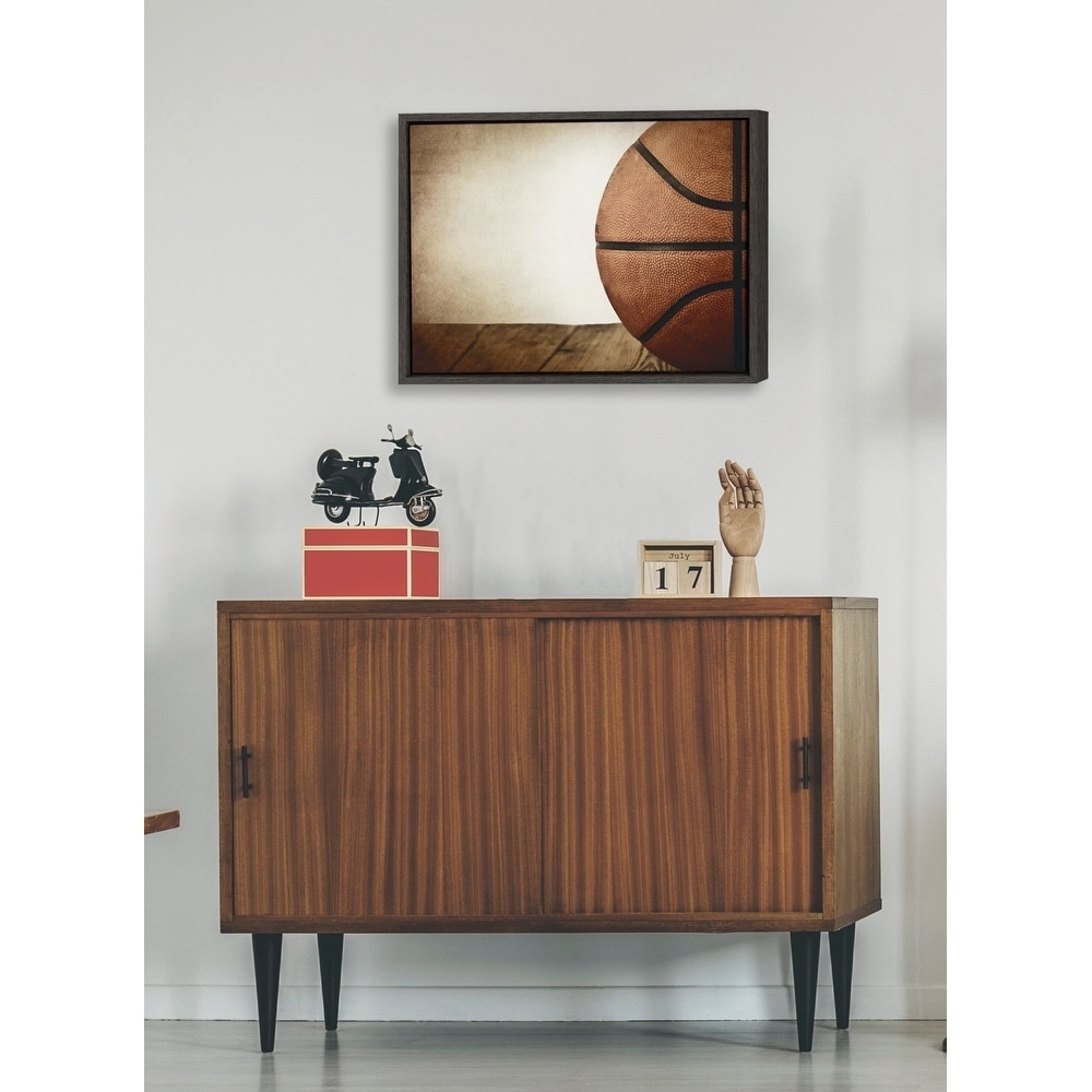 DesignOvation Sylvie Vintage Half Basketball Canvas by Shawn St. Peter On  Sale Bed Bath  Beyond 29439567