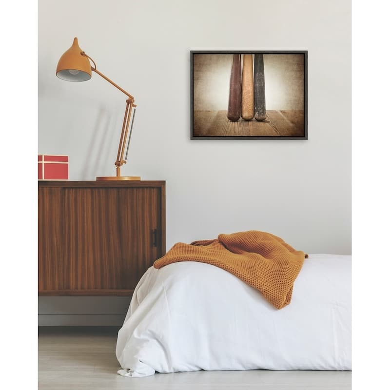 DesignOvation Sylvie Three Vintage Bats Canvas by Shawn St. Peter