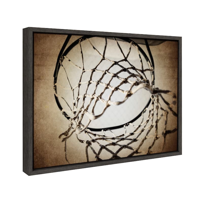 DesignOvation Sylvie Basketball Net Canvas Wall Art by Shawn St. Peter
