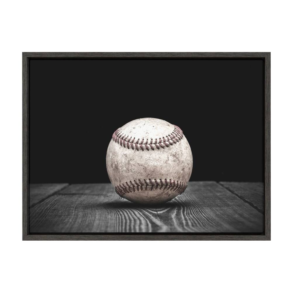 DesignOvation Sylvie Baseball Framed Canvas by Shawn St. Peter