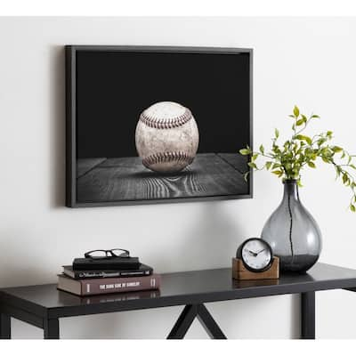 DesignOvation Sylvie Baseball Framed Canvas by Shawn St. Peter