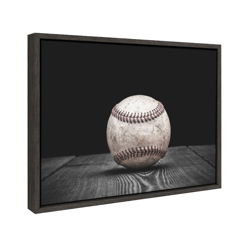 DesignOvation Sylvie Baseball Framed Canvas by Shawn St. Peter
