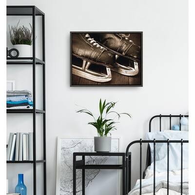 DesignOvation Sylvie Leather Hockey Skates Canvas By Shawn St. Peter