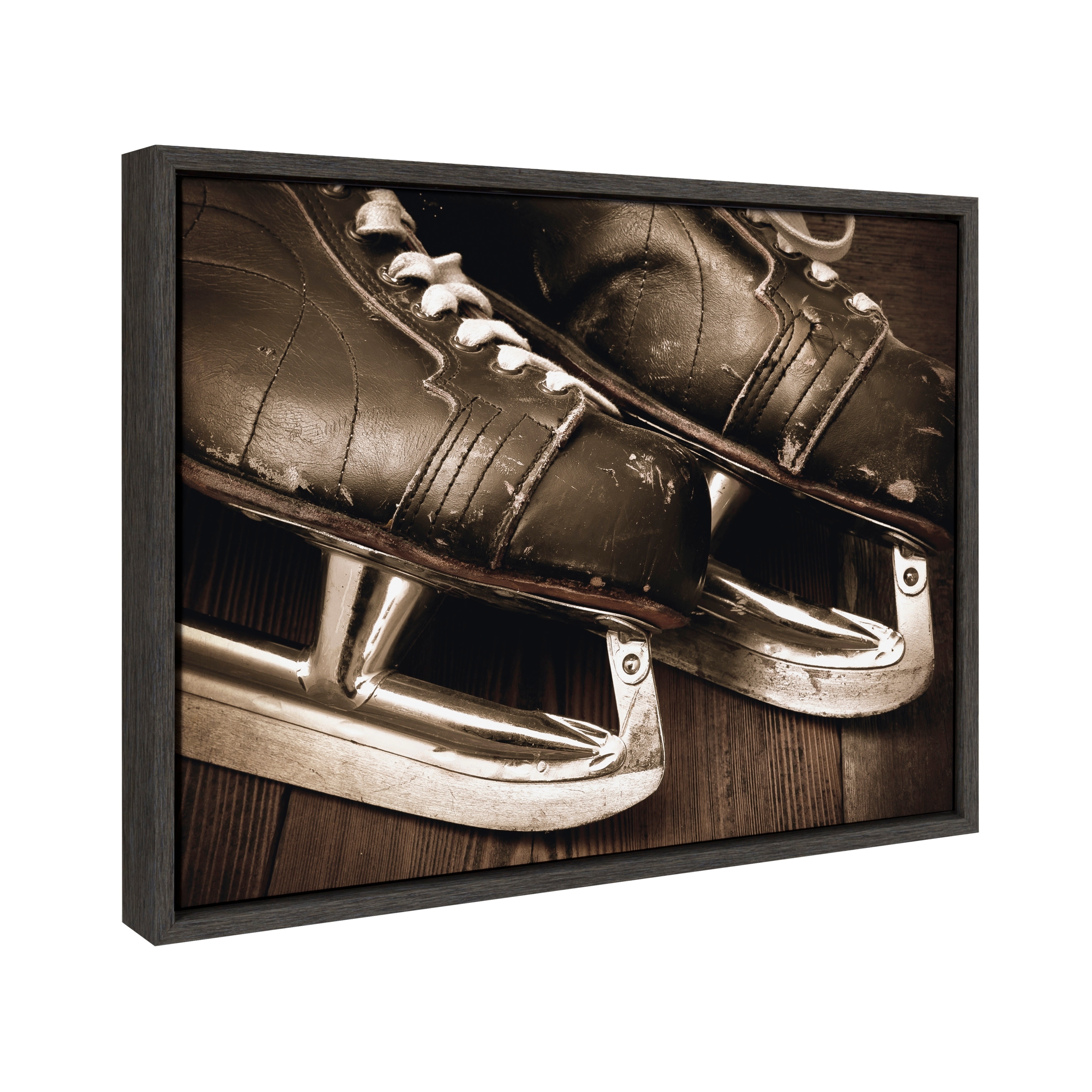 DesignOvation Sylvie Vintage Football Framed Canvas by Shawn St. Peter