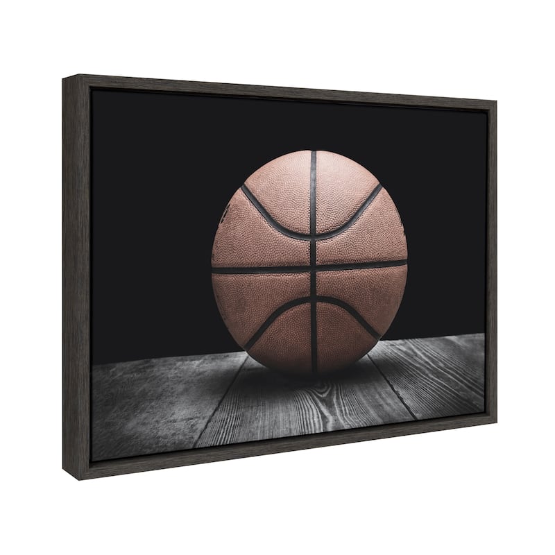 DesignOvation Sylvie Vintage Basketball Canvas By Shawn St. Peter
