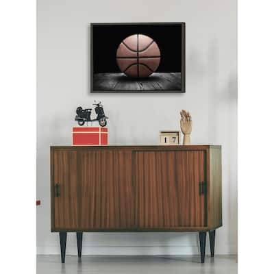 DesignOvation Sylvie Vintage Basketball Canvas By Shawn St. Peter