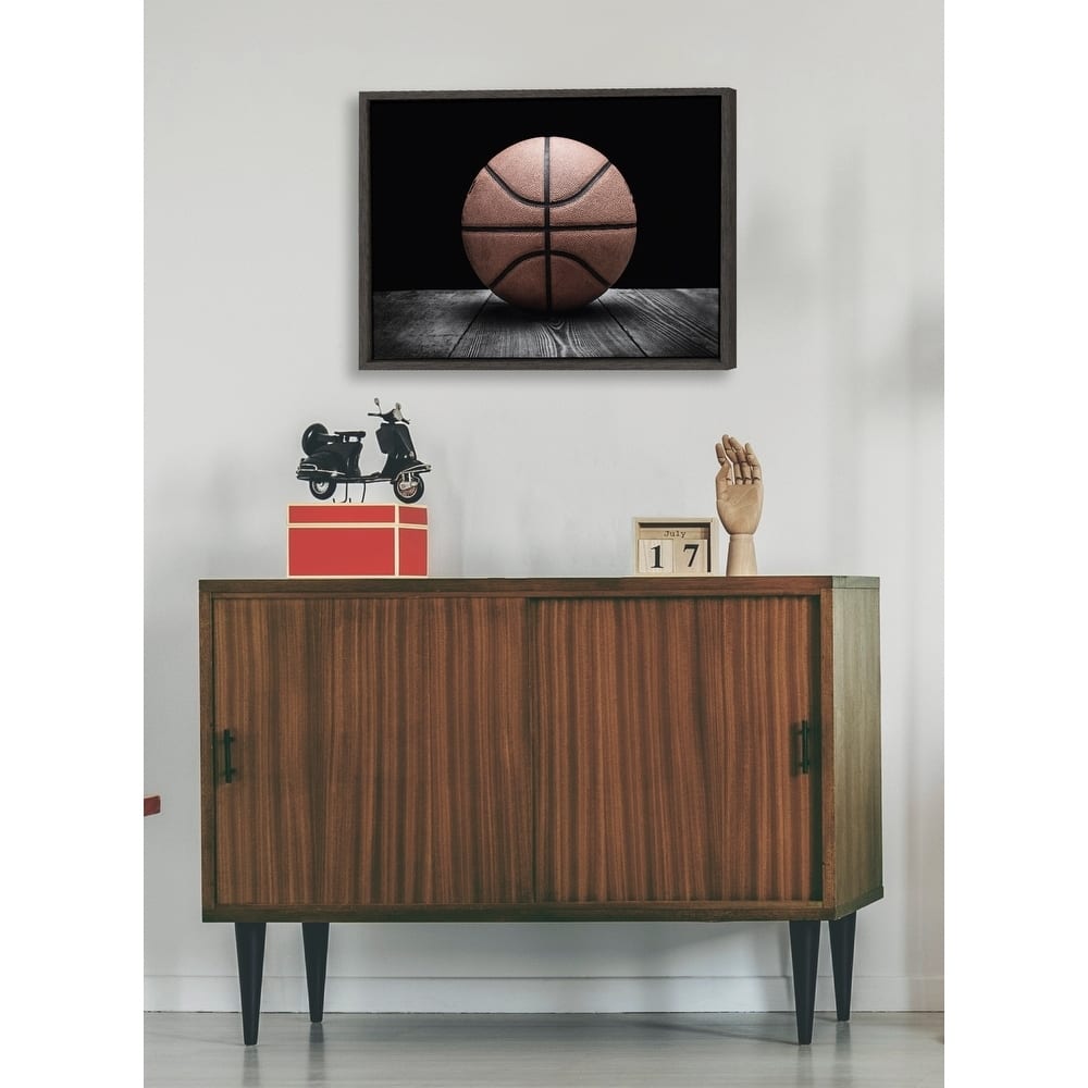 DesignOvation Sylvie Vintage Basketball Canvas By Shawn St. Peter