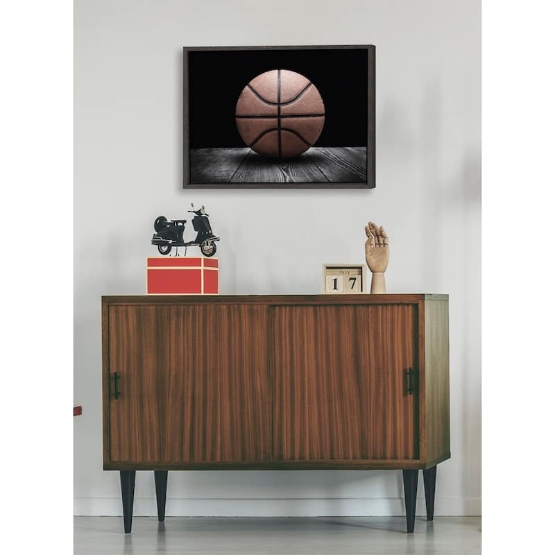 DesignOvation Sylvie Vintage Basketball Canvas By Shawn St. Peter