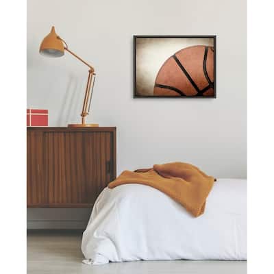 DesignOvation Sylvie Vintage Bball Framed Canvas by Shawn St. Peter
