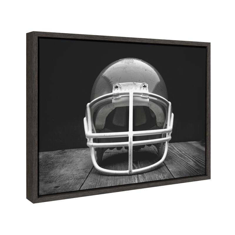 DesignOvation Sylvie Vintage Football Helmet Canvas By Shawn St. Peter