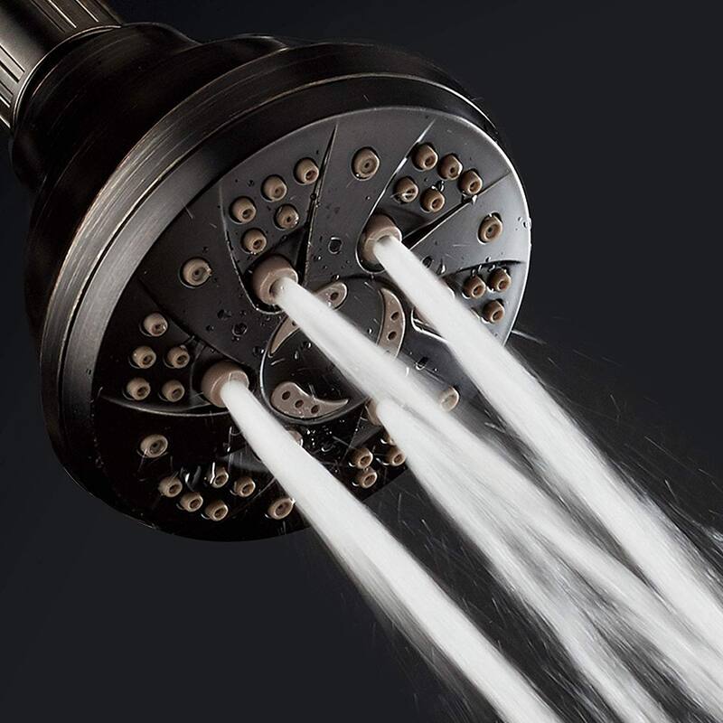 AquaDance Oil Rubbed Bronze 6 Setting Spiral Shower Head
