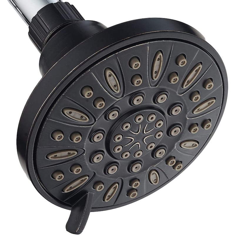 AquaDance Oil Rubbed Bronze High Pressure 6 Setting 4 inch Shower Head