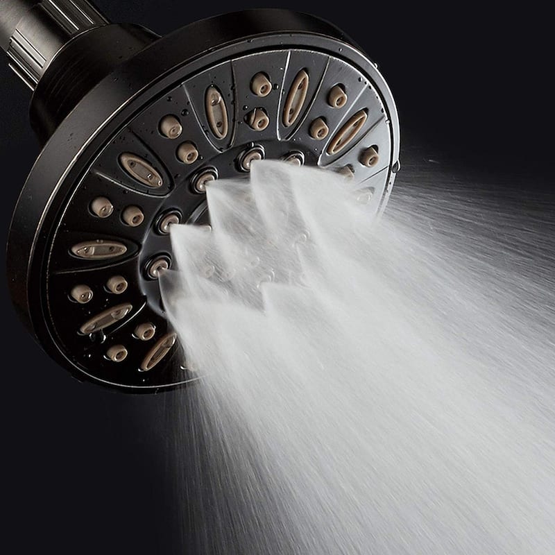 AquaDance Oil Rubbed Bronze High Pressure 6 Setting 4 inch Shower Head
