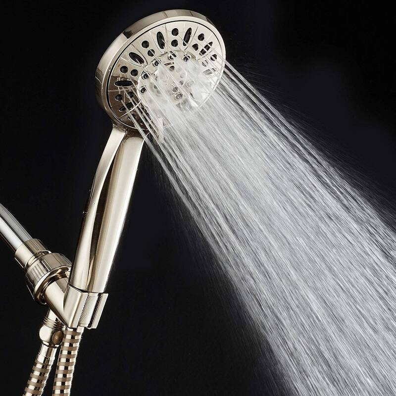 AquaDance Brushed Nickel High Pressure 6 Setting Hand Shower - Gold