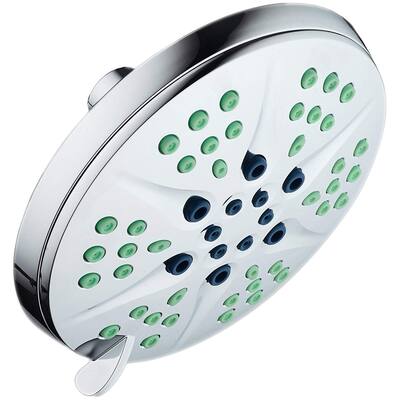 NOTILUS Antimicrobial 6-inch 6 Setting All Chrome Finish Shower Head