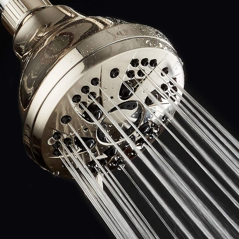 AquaDance Brushed Nickel High Pressure 6 Setting Spiral Shower Head