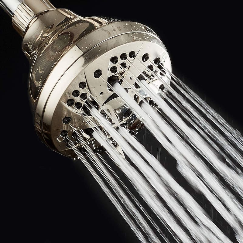AquaDance Brushed Nickel High Pressure 6 Setting Spiral Shower Head