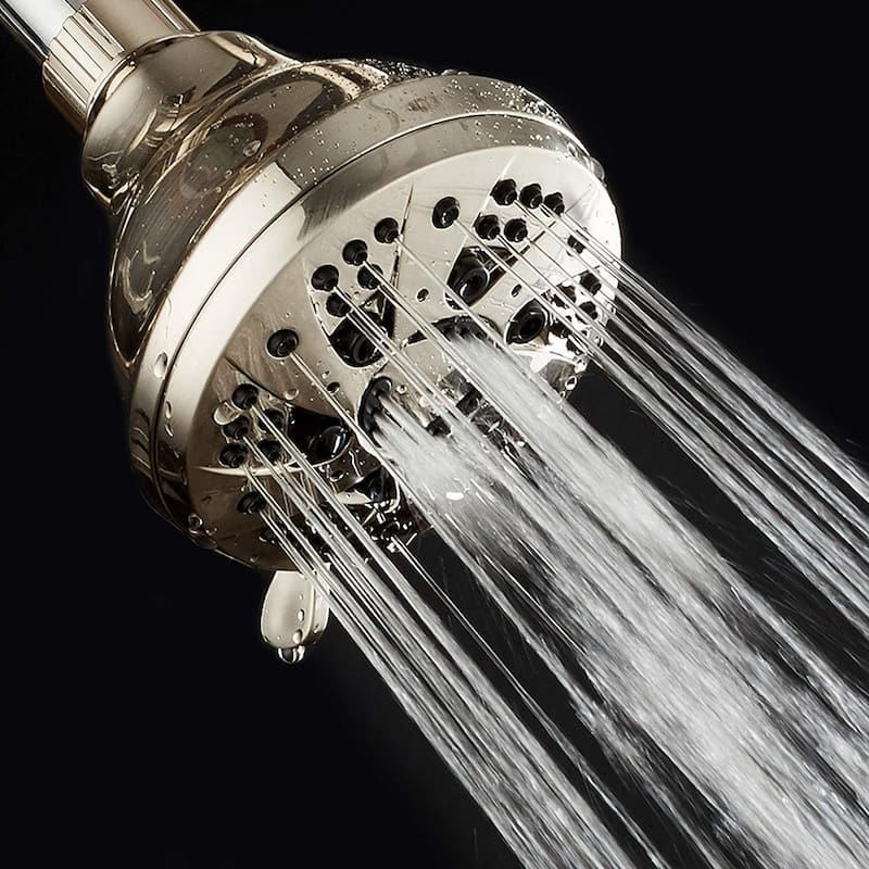 AquaDance Brushed Nickel High Pressure 6 Setting Spiral Shower Head