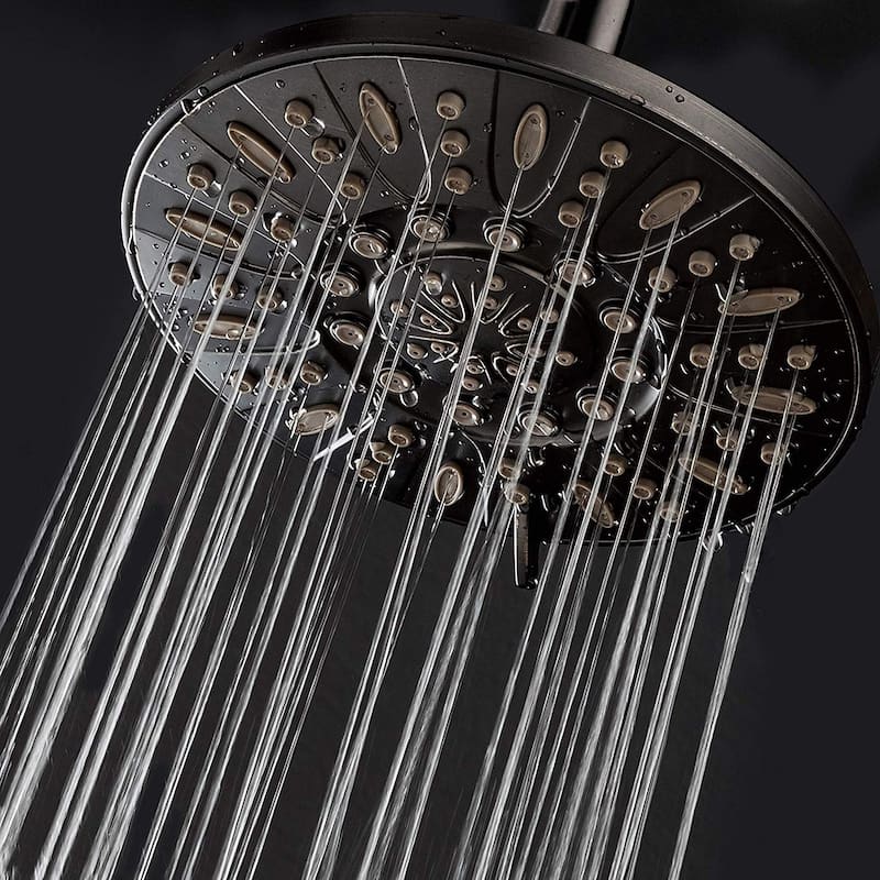 AquaDance Oil Rubbed Bronze 6 Setting 7 inch Rain Shower Head