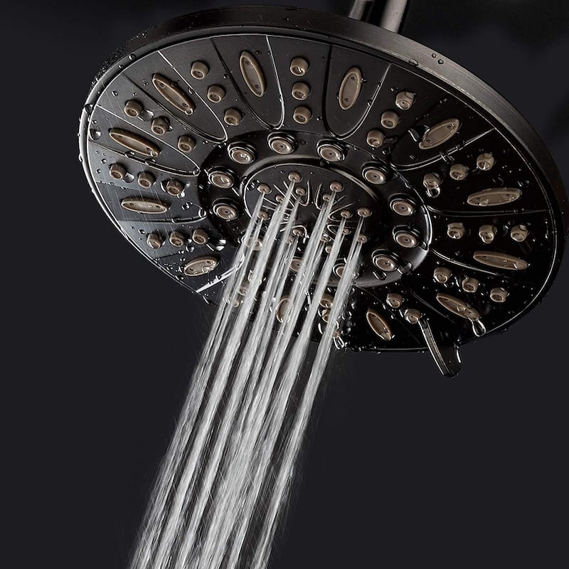 AquaDance Oil Rubbed Bronze 6 Setting 7 inch Rain Shower Head