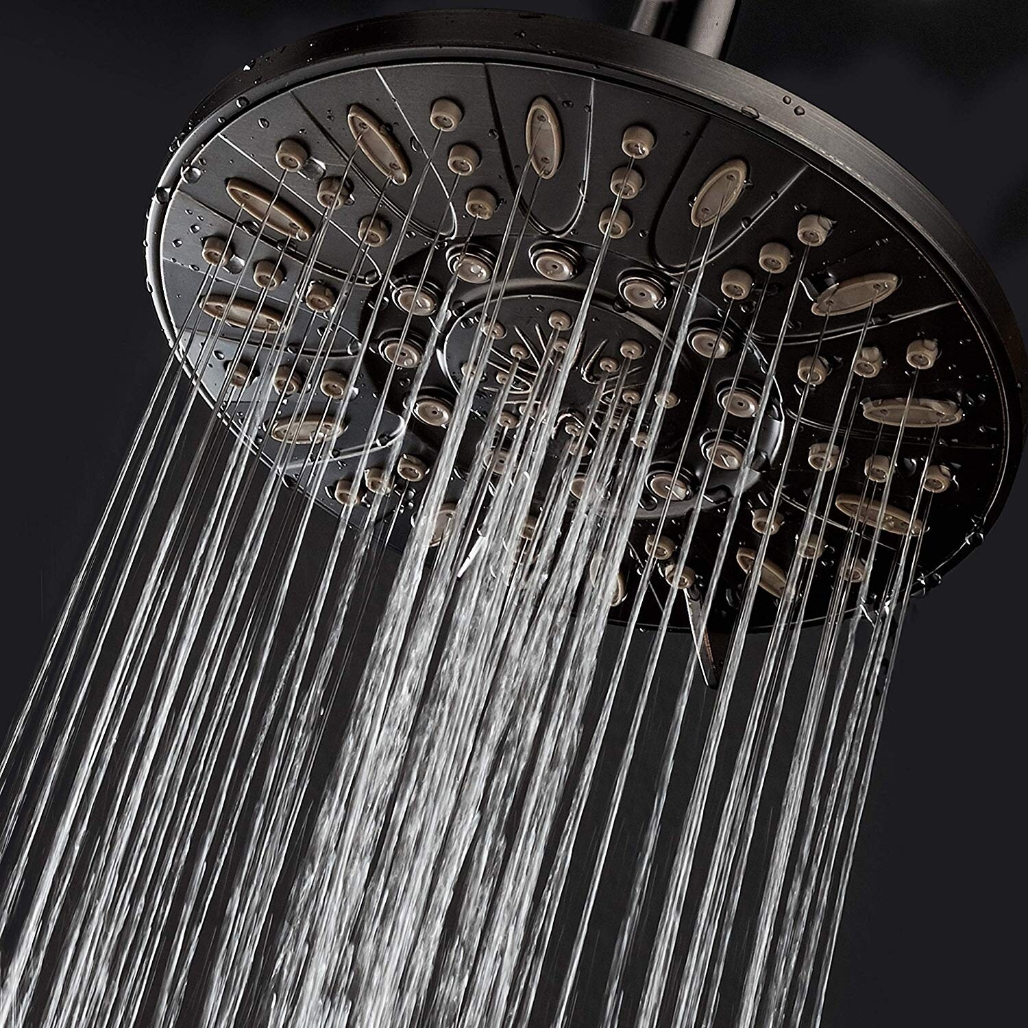 AquaDance Oil Rubbed Bronze 3.5" High-Pressure 6 Setting Spiral Shower Head 