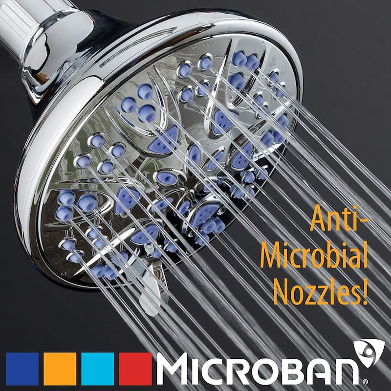AquaDance Purple Antimicrobial High Pressure 6 Setting Shower Head