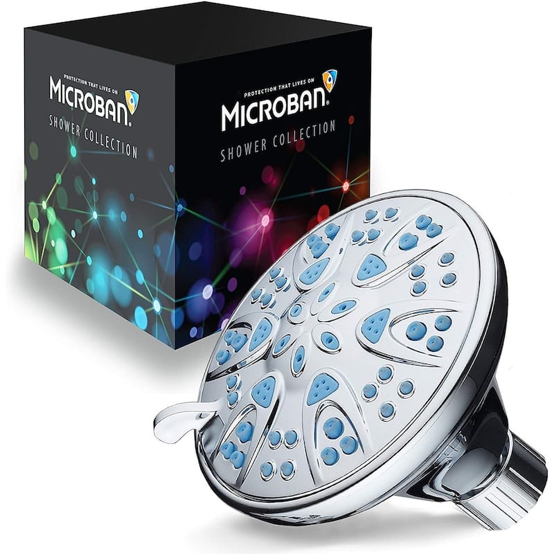 AquaDance Purple Antimicrobial High Pressure 6 Setting Shower Head