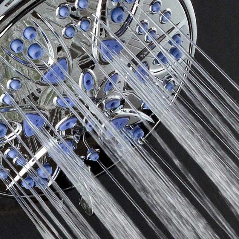 AquaDance Purple Antimicrobial High Pressure 6 Setting Shower Head