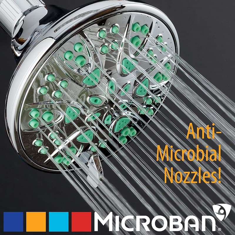 AquaDance Antimicrobial High Pressure 6 Setting Shower Head