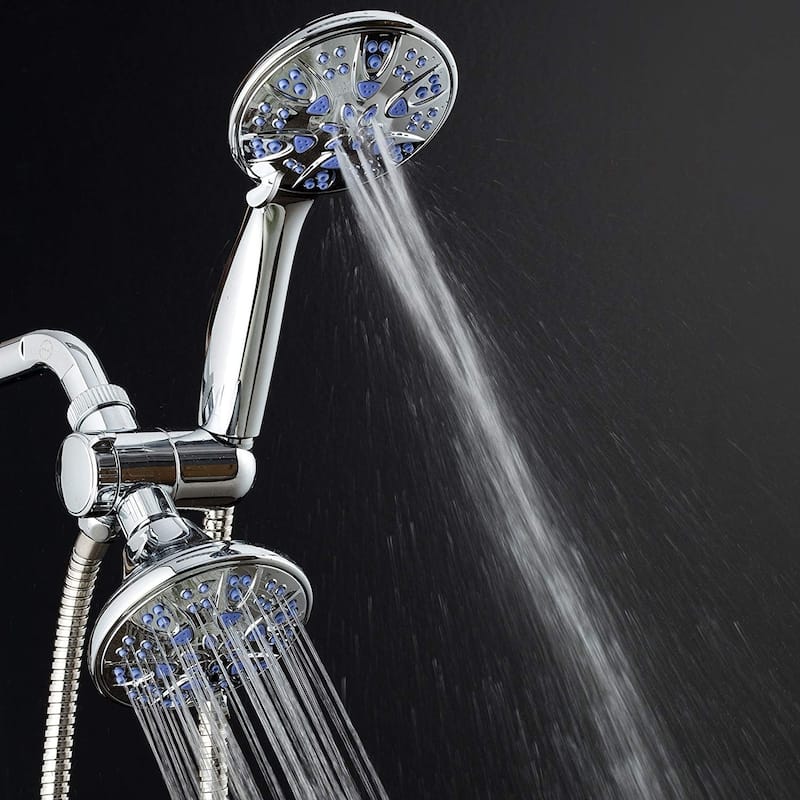 Microban Antimicrobial Multi-Setting Shower Head Combo Sunset Blue