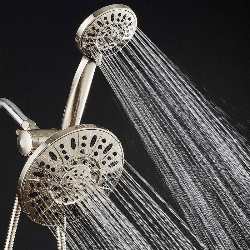 AquaDance Brushed Nickel 7 inch Premium 3 Way Rainfall Combo