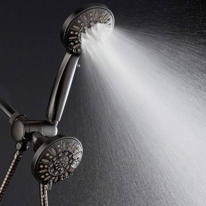 AquaDance Oil Rubbed Bronze 48-Setting Rain Shower head Combo