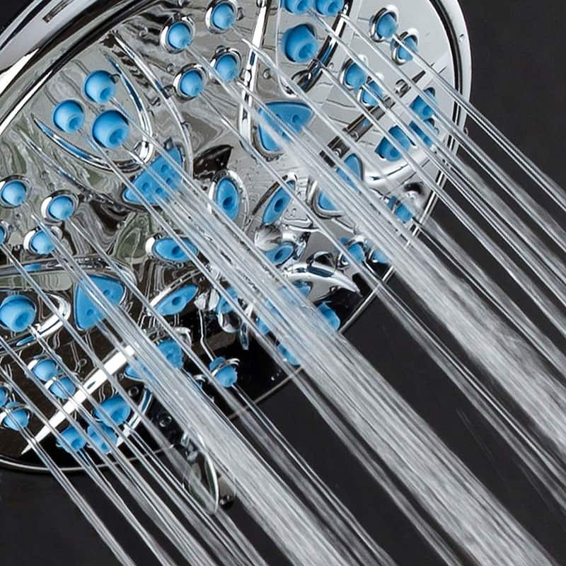 AquaDance Microban Blue Antimicrobial 6 Setting 4 inch Hand Shower