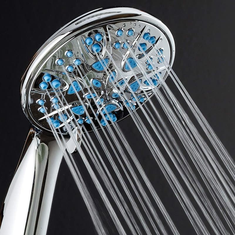 AquaDance Microban Blue Antimicrobial 6 Setting 4 inch Hand Shower