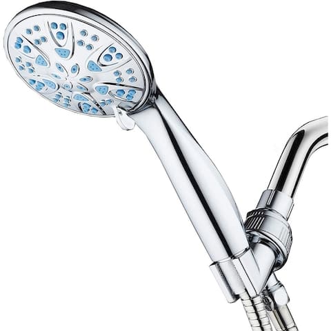 AquaDance Microban Blue Antimicrobial 6 Setting 4 inch Hand Shower