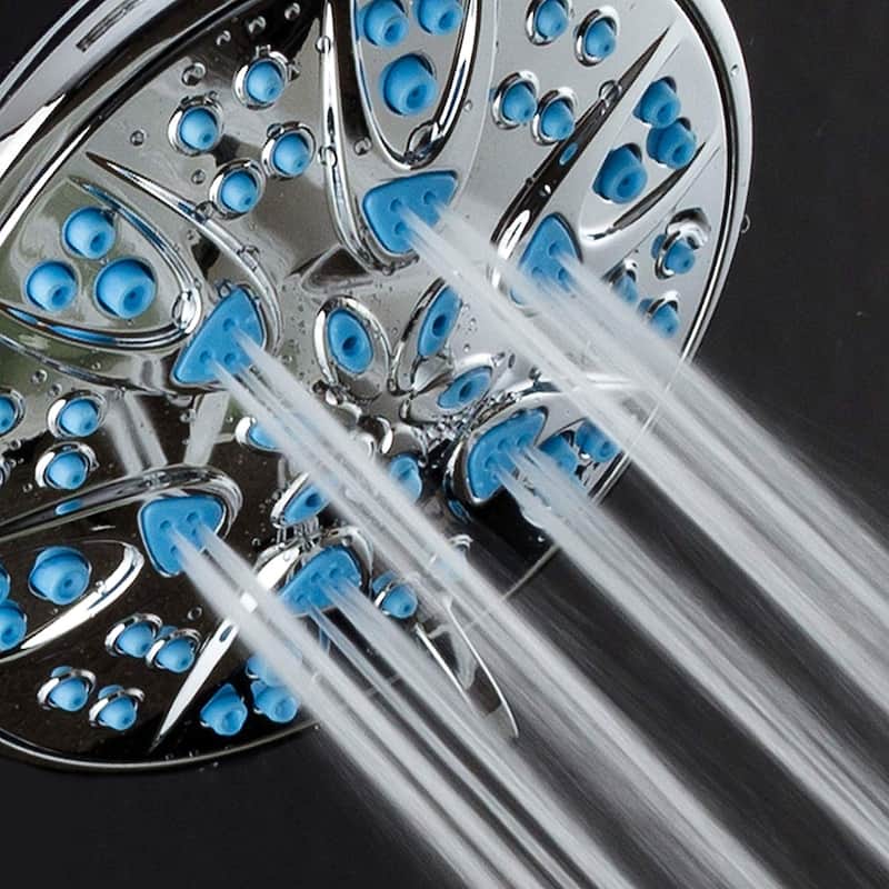 AquaDance Microban Blue Antimicrobial 6 Setting 4 inch Hand Shower