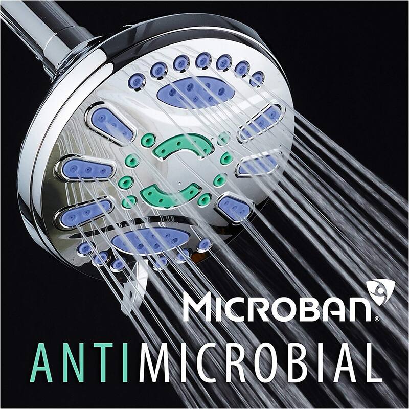 AquaStar All Chrome Finish 4.25 inch Antimicrobial Shower Head