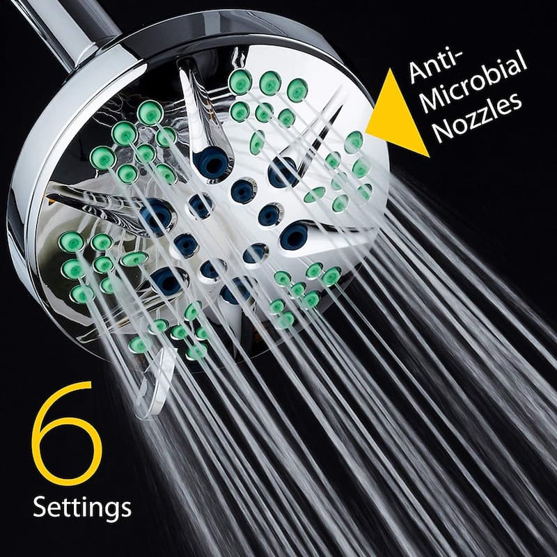 NOTILUS All Chrome Finish Antimicrobial 4.3 inch Shower Head