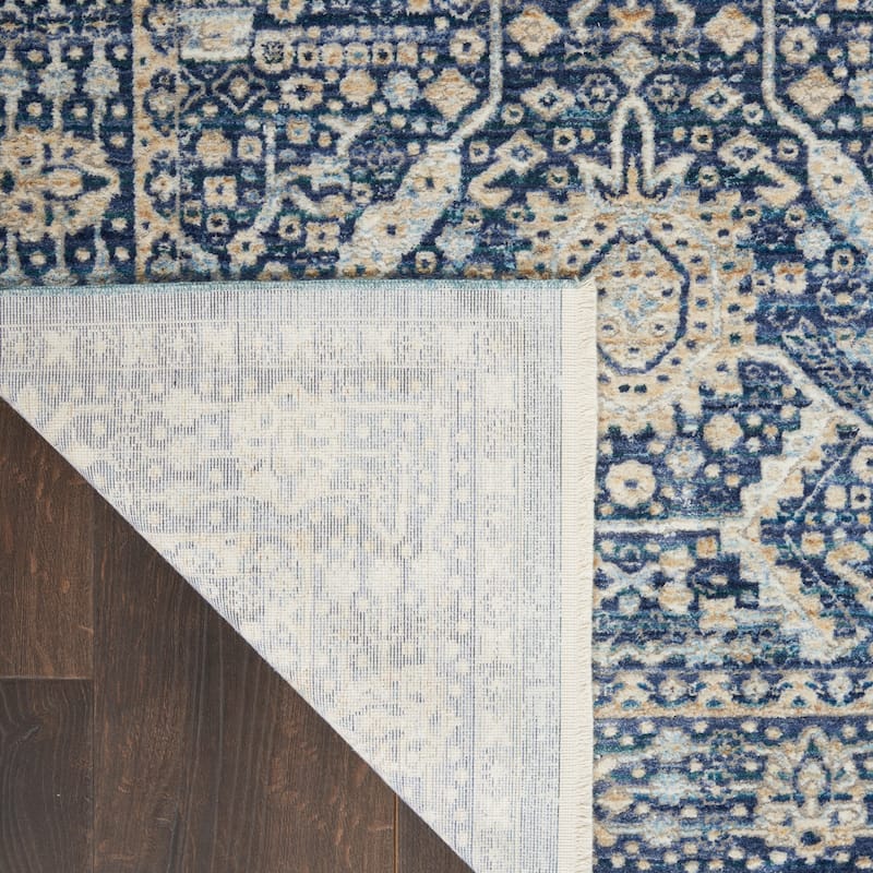 Nourison Silken Weave Floral Border Area Rug