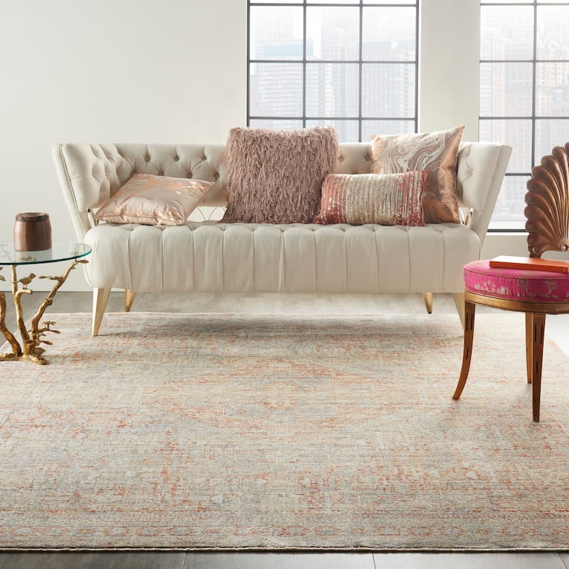 Nourison Silken Weave Contemporary Floral Area Rug