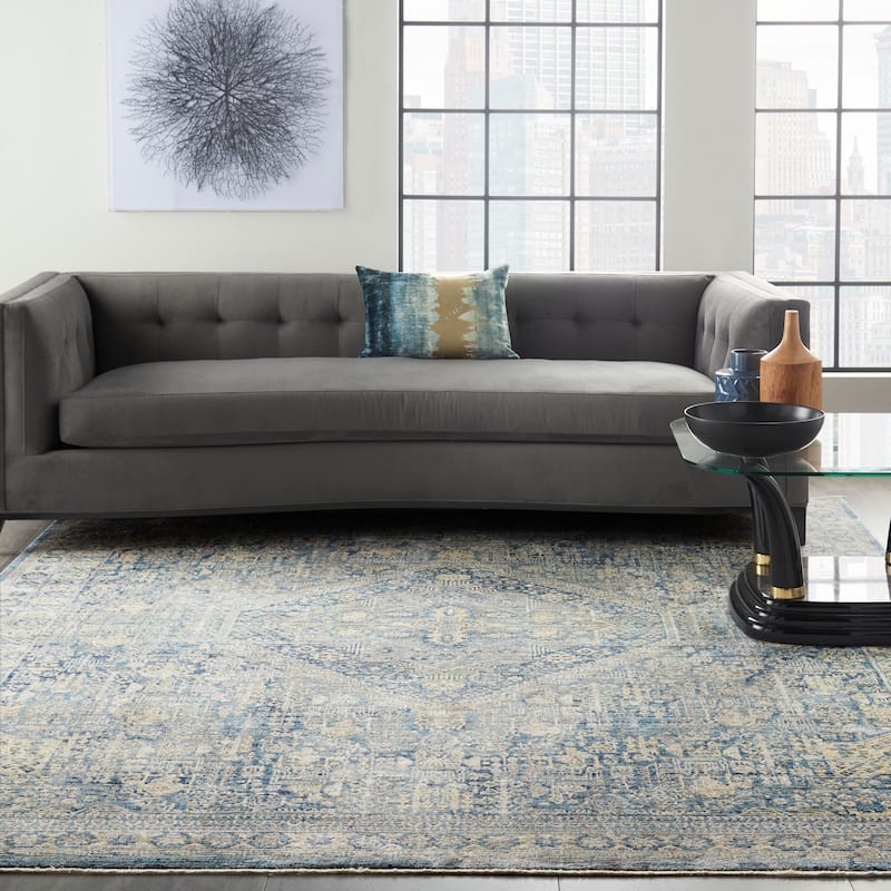 Nourison Silken Weave Contemporary Floral Area Rug