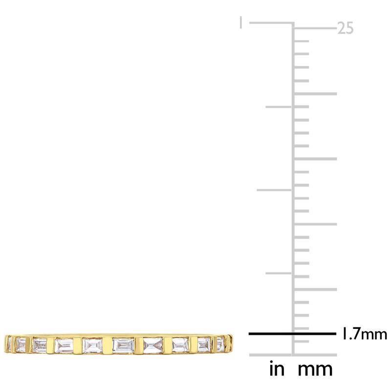 Miadora 14k Yellow Gold 2/5ct TDW Parallel Baguette-Cut Diamond Full Eternity Band
