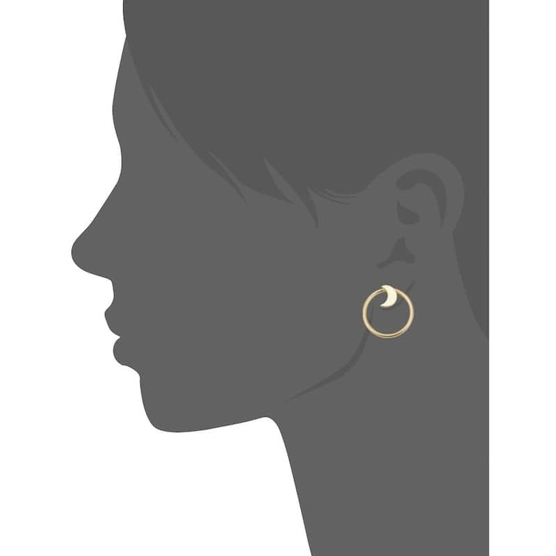14k Yellow Gold Star and Moon Mismatched Asymmetrical Stud Earrings