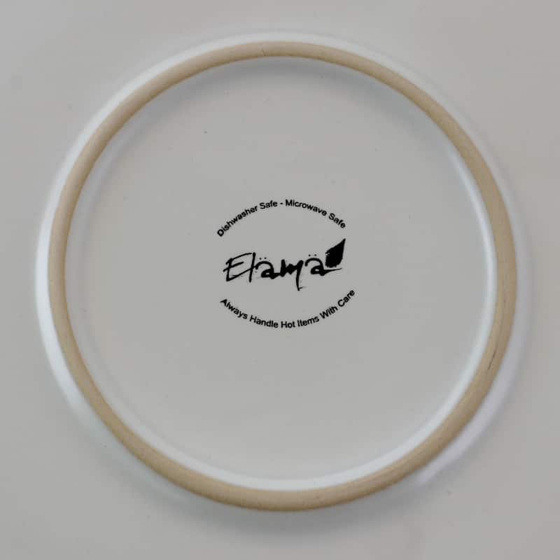 Elama Modern Dot 16 Piece Stoneware Dinnerware Set in Taupe